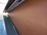 水戸市　Gアパート　外壁塗装　（中塗り・上塗り）