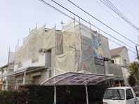 常陸太田市　Ｈ様邸　屋根・外壁塗装（架設足場組立）