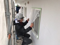常陸太田市　Ｈ様邸　屋根・外壁塗装（養生）