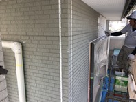 笠間市　Ｉ様邸　外壁塗装（下塗り・中塗り）