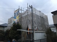 東海村　Ｔ様邸　屋根・外壁塗装（架設足場組立）
