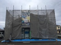 常陸太田市　Ｕ様邸　屋根・外壁塗装（架設足場組立）