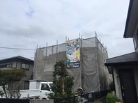 那珂市　Ｏ様邸　屋根・外壁塗装（架設足場組立）