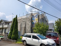 上三川町　Ｍ様邸　屋根・外壁塗装（架設足場組立）