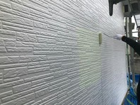 東海村　R様邸　外壁塗装（上塗り）