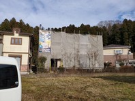 城里町　S様邸　外壁塗装・屋根葺き替え（架設足場組立）