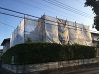 水戸市　M様邸　外壁塗装（架設足場組立）